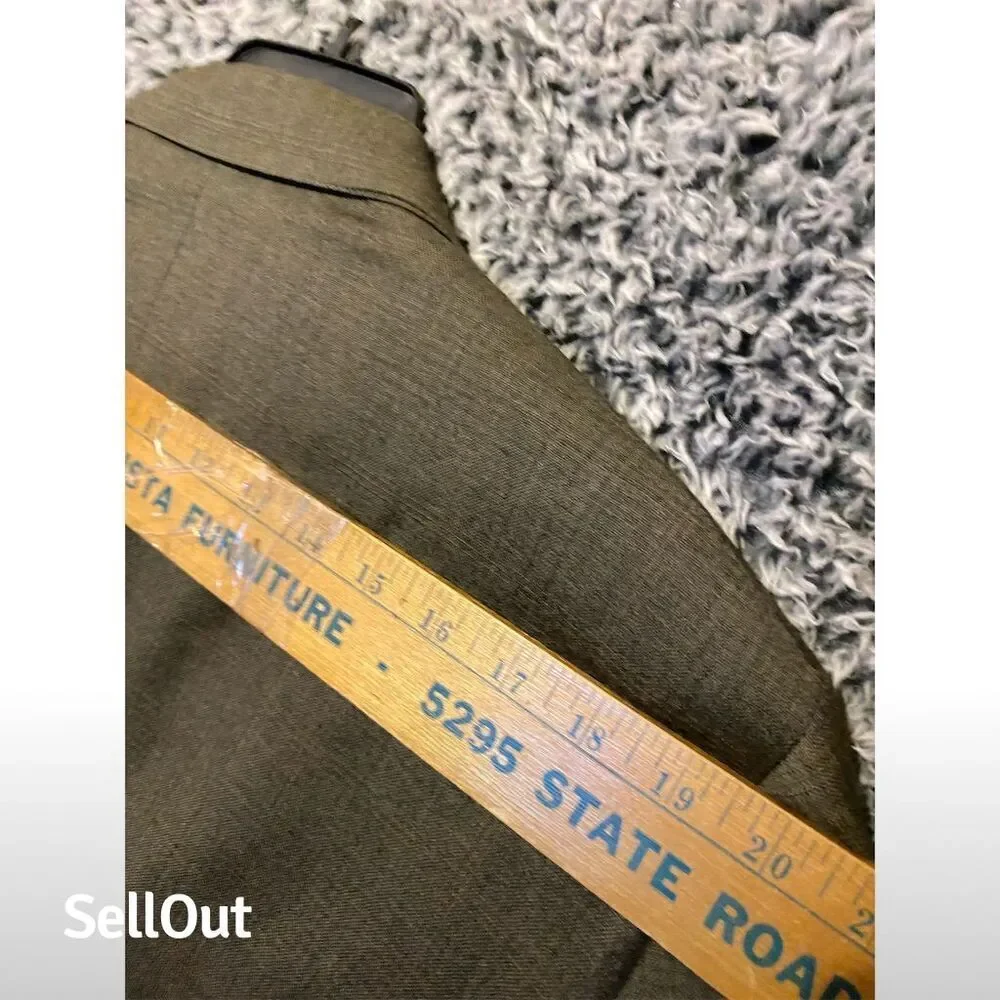 Vintage Hart Schaffner & Marx Men's Gray Striped Blazer Size 46